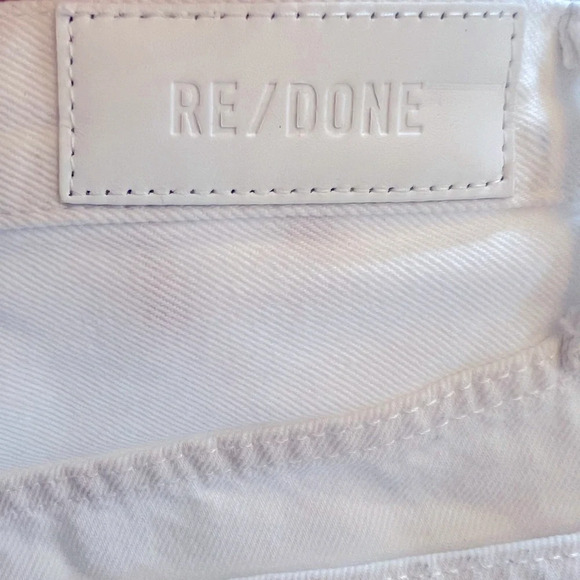 Re/done new with tags size 23 white destroyed 70’s stove pipe cropped jeans - Picture 14 of 14